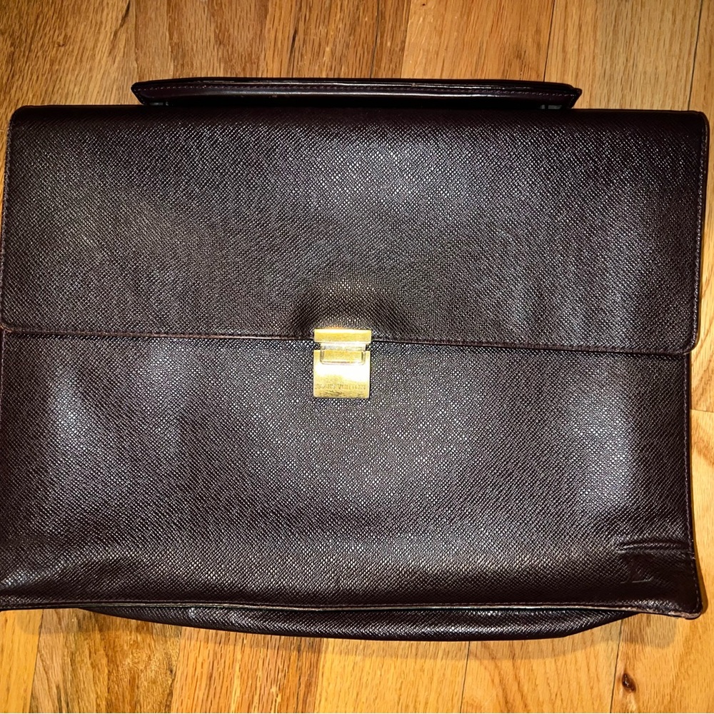Louis Vuitton Classic Brown Leather Briefcase